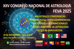 En Caracas: «XXV Congreso Nacional de Astrología FEVA 2025»